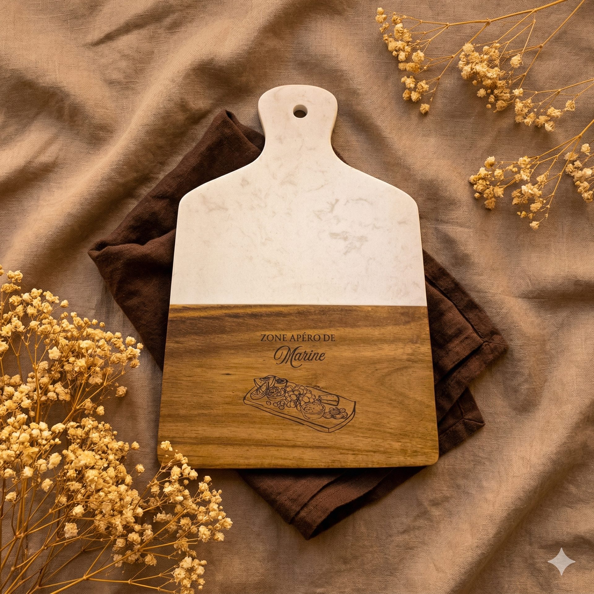 Planche marbre blanc XL